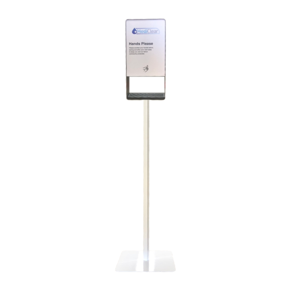 MEDICLEAR BOXHEAD STAND SANITISER DISPENSER - WHITE BOXSTND-WH