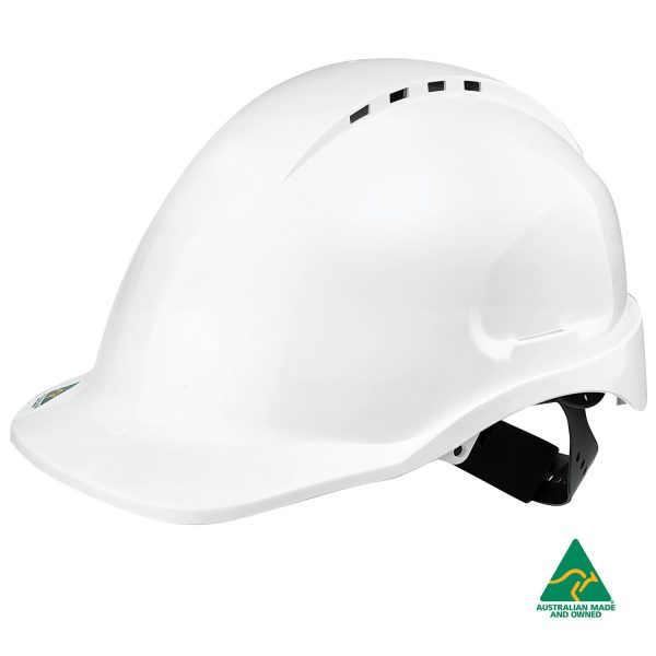 AUSTRALIAN MADE SITE HELMET (SLIPLOCK) HVS590-W