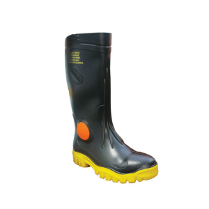 Stimela 'Foreman' Black Gumboots with Safety Toe