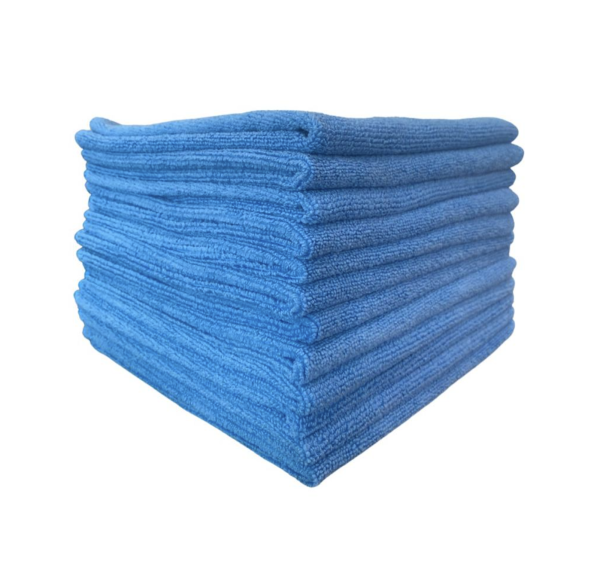 NAB MICROFIBRE CLOTHS 250GSM 40cm x 40cm - 10 pack - red or blue