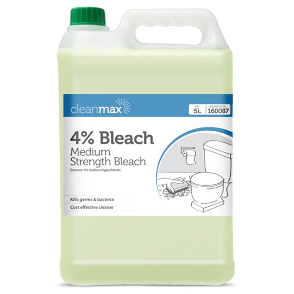 Cleanmax Bleach 4% 5L Each 160087