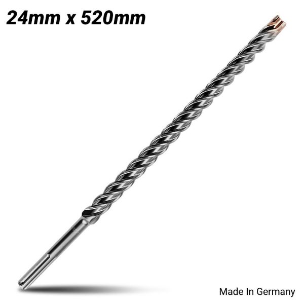 Xtorque X24520M Platinum SDS MAX 24mm
  x  520mm Platinum 4 Cutter Drill Bit -
  MADE IN GERMANY X24520M