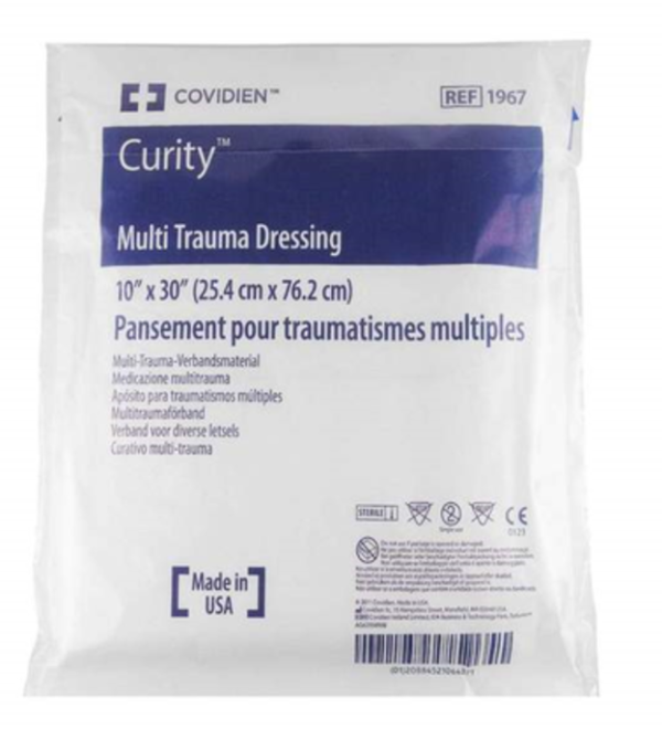 COVIDIEN Trauma Dressing, 25.4 x 76.2 cm, Non-Therapeautic, Non Sterile, 1 Piece/Pack 1967