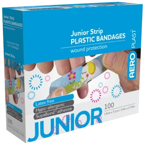 AEROPLAST Plastic Junior Strip 7.2 x 1.9cm Box/100