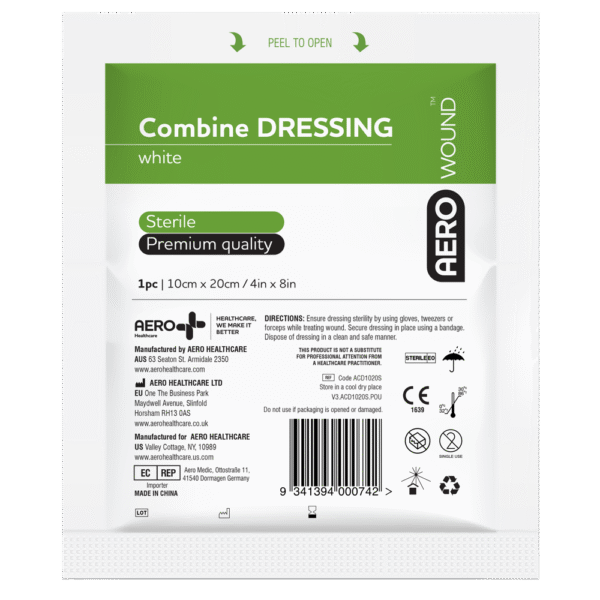 AEROWOUND COMBINE DRESSING 10CM X 20CM