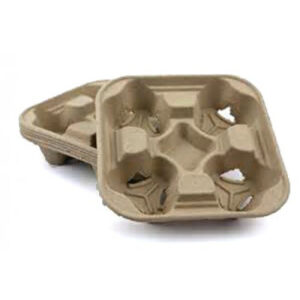 FUTURE FRIENDLY MOULDED FIBRE 4 CUP CARRY TRAY SLEEVE OF 75