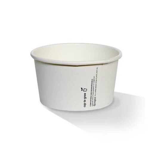 White PLA Paper Bowls 8oz–24oz – Eco-Friendly Takeaway Bowls